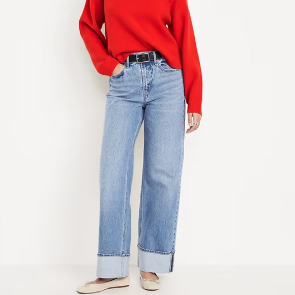 Old Navy Light Blue Wide Leg Jeans